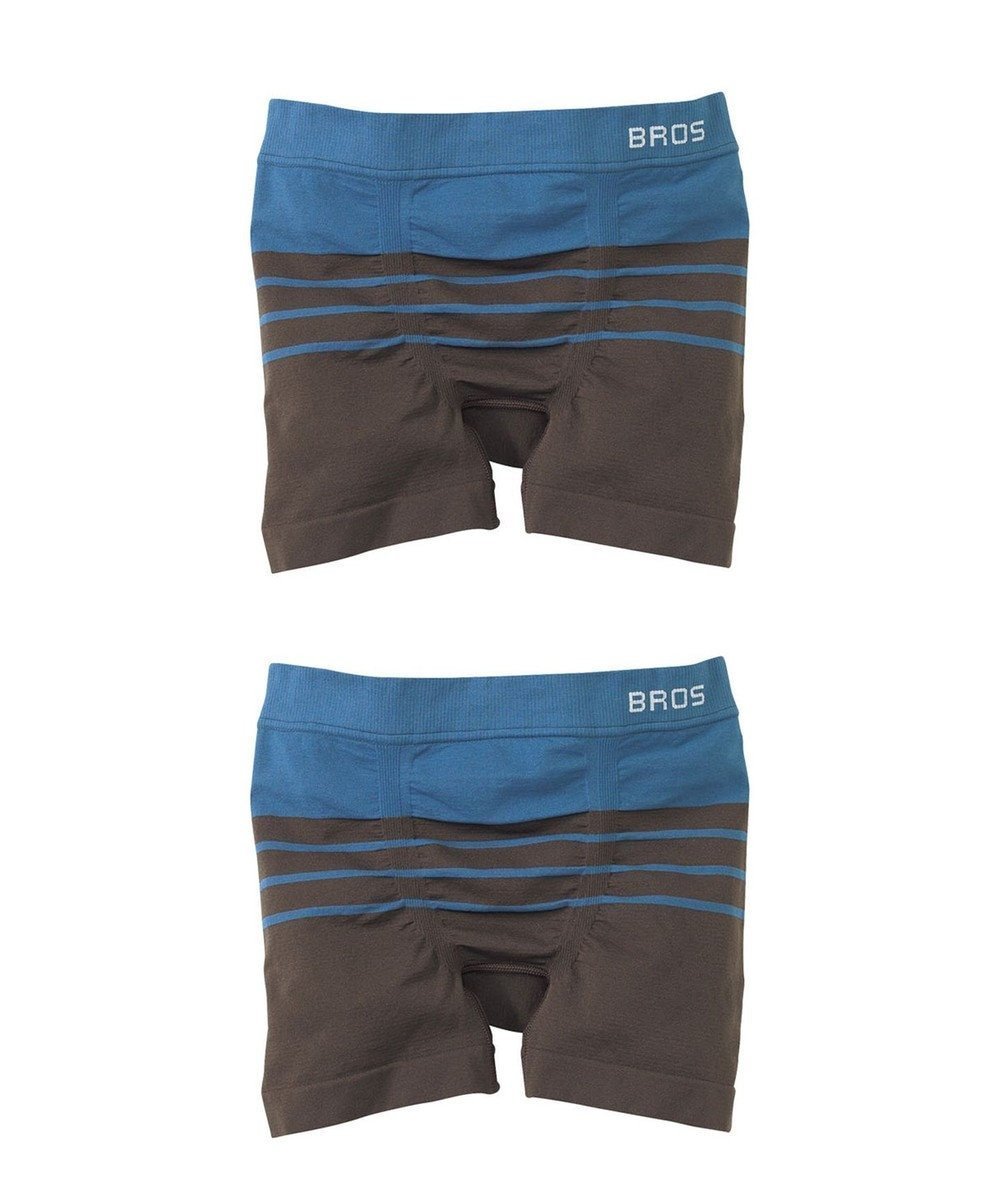 【ワコール/Wacoal / MEN】のボクサーパンツ2枚セット のびて包みこむ気持ちよさ S-LLまでワンサイズ 前閉じ【PANTS HOLIC】 GT2384 /ブロス バイ ワコールメン インテリア・キッズ・メンズ・レディースファッション・服の通販 founy(ファニー) 　ファッション　Fashion　メンズファッション　MEN　ボトムス　Bottoms/Men　アンダー　Under　フィット　Fit　ボーダー　Border　定番　Standard　オリーブ|ID: prp329100004477299 ipo3291000000031888532