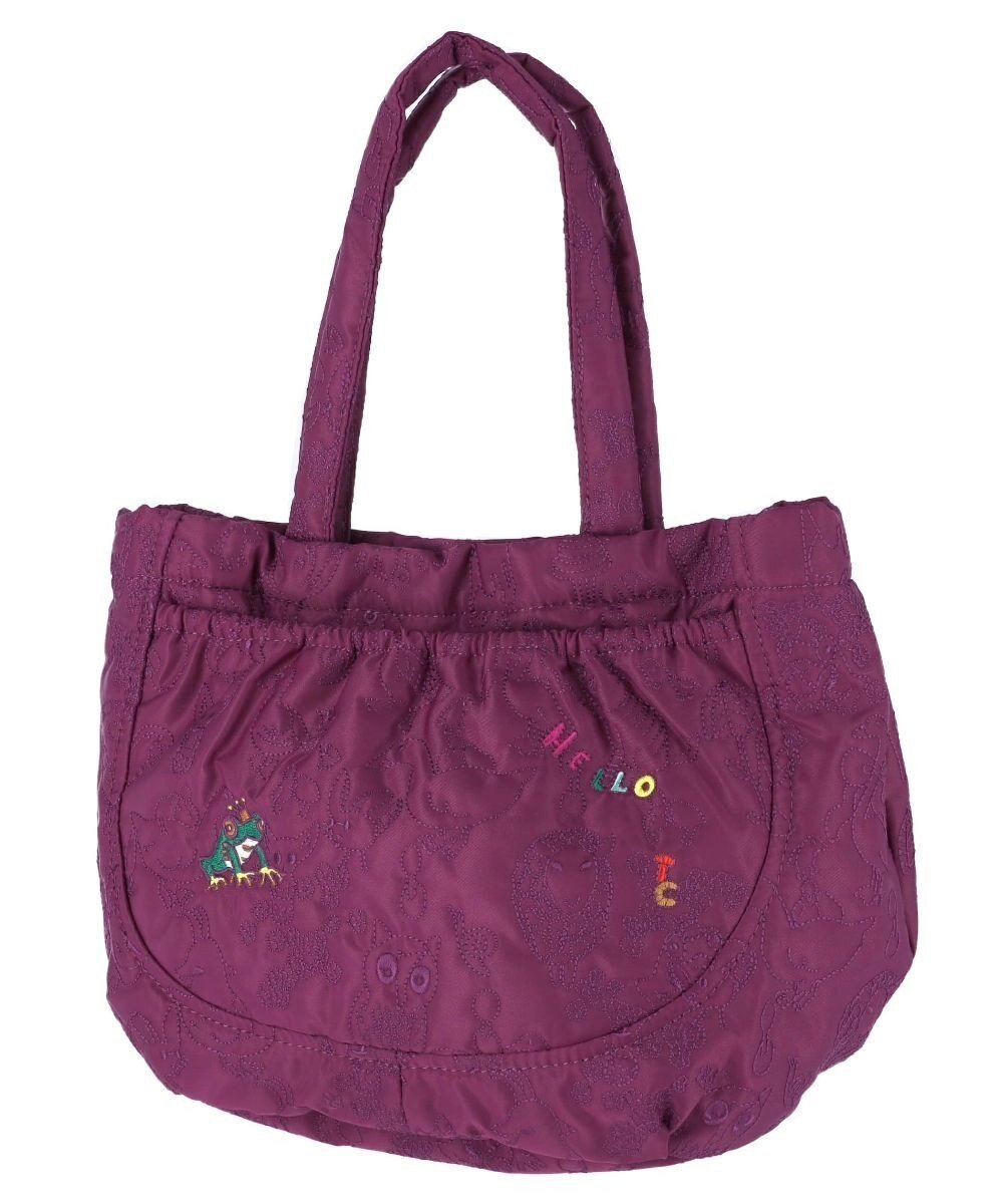 【ツモリチサト キャリー/tsumori chisato CARRY】の森のどうぶつ刺繍 トートバッグ インテリア・キッズ・メンズ・レディースファッション・服の通販 founy(ファニー) 　ファッション　Fashion　レディースファッション　WOMEN　バッグ　Bag　カラフル　Colorful　バランス　Balance　パープル|ID: prp329100004477451 ipo3291000000031563902
