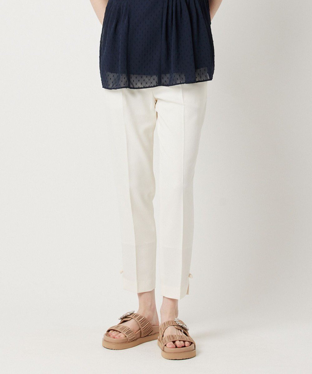 【トッカ/TOCCA】の【消臭・吸水速乾・洗える】LUMP SUGAR PANTS パンツ インテリア・キッズ・メンズ・レディースファッション・服の通販 founy(ファニー) ファッション Fashion レディースファッション Fashion for Women パンツ Pants & Trousers 2024年 2024 2024春夏・S/S Spring/Summer 2024 SS24 シンプル Simple, Minimal ストレッチ Stretch, Stretchy Fabric リボン Ribbon, Bow 吸水 Absorbent, Quick-Dry 夏 Summer 春 Spring S/S・春夏 SS, Spring/Summer, Warm Season 洗える Machine Washable 雑誌 Magazine, Fashion Magazine アイボリー系|ID: prp329100004477488 ipo3291000000034253789