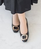 【ブリジット バーキン/Bridget Birkin】の【Bridget Birkin】スクエアバックルフラットシューズ ブラックエナメル|ID: prp329100004477689 ipo3291000000032746833