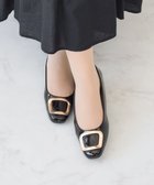 【ブリジット バーキン/Bridget Birkin】の【Bridget Birkin】スクエアバックルフラットシューズ ブラックエナメル|ID: prp329100004477689 ipo3291000000034270338