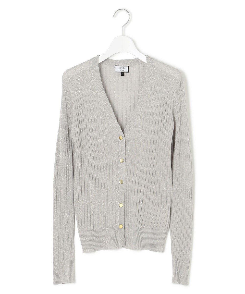 【ジェイプレスヨークストリート/J.PRESS YORK STREET】の【WOMEN】シアワイド リブカーディガン インテリア・キッズ・メンズ・レディースファッション・服の通販 founy(ファニー) 　ファッション　Fashion　レディースファッション　WOMEN　トップス・カットソー　Tops/Tshirt　カーディガン　Cardigans　カーディガン　Cardigan　ショート　Short　プリント　Print　ワイドリブ　Wide Rib　A/W・秋冬　Aw・Autumn/Winter・Fw・Fall-Winter　ライトグレー系|ID: prp329100004477874 ipo3291000000031976319