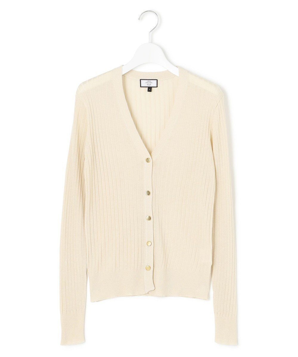 【ジェイプレスヨークストリート/J.PRESS YORK STREET】の【WOMEN】シアワイド リブカーディガン インテリア・キッズ・メンズ・レディースファッション・服の通販 founy(ファニー) 　ファッション　Fashion　レディースファッション　WOMEN　トップス・カットソー　Tops/Tshirt　カーディガン　Cardigans　カーディガン　Cardigan　ショート　Short　プリント　Print　ワイドリブ　Wide Rib　A/W・秋冬　Aw・Autumn/Winter・Fw・Fall-Winter　ベージュ系|ID: prp329100004477874 ipo3291000000031976328
