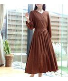 【ティアクラッセ/Tiaclasse】の【洗える・新色追加】パフスリーブプリーツワンピース テラコッタ|ID: prp329100004477879 ipo3291000000031767091