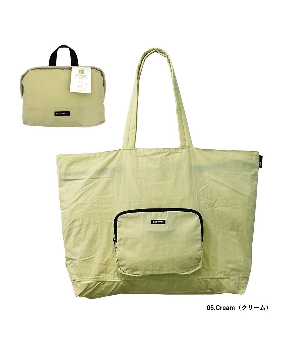 【ルートート/ROOTOTE】の1314【撥水-コンパクト】SN.グランデ.パッカブル-B インテリア・キッズ・メンズ・レディースファッション・服の通販 founy(ファニー) 　ファッション　Fashion　レディースファッション　WOMEN　バッグ　Bag　カメラ　Camera　コンパクト　Compact　スマホ　Smartphone　スリット　Slit　ポケット　Pocket　旅行　Travel　小旅行　Trip　NEW・新作・新着・新入荷　New Arrivals　05:クリーム|ID: prp329100004477938 ipo3291000000031981324