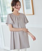 【ティアクラッセ/Tiaclasse】の【UVケア・接触冷感】“あまラク” シフォンフレアスリーブカットソーチュニック グレージュ|ID: prp329100004477956 ipo3291000000031936247