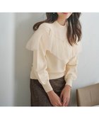 【エニィ スィス/any SiS】の【洗える】フリルチュールコンビ ニット アイボリー|ID: prp329100004478048 ipo3291000000033491686