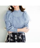 【エニィ スィス/any SiS】の【洗える】フリルチュールコンビ ニット ライトブルー|ID: prp329100004478048 ipo3291000000034768582