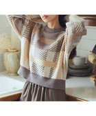 【アースミュージックアンドエコロジー/earth music&ecology】のチェックニットプルオーバー Beige|ID: prp329100004478142 ipo3291000000033492436