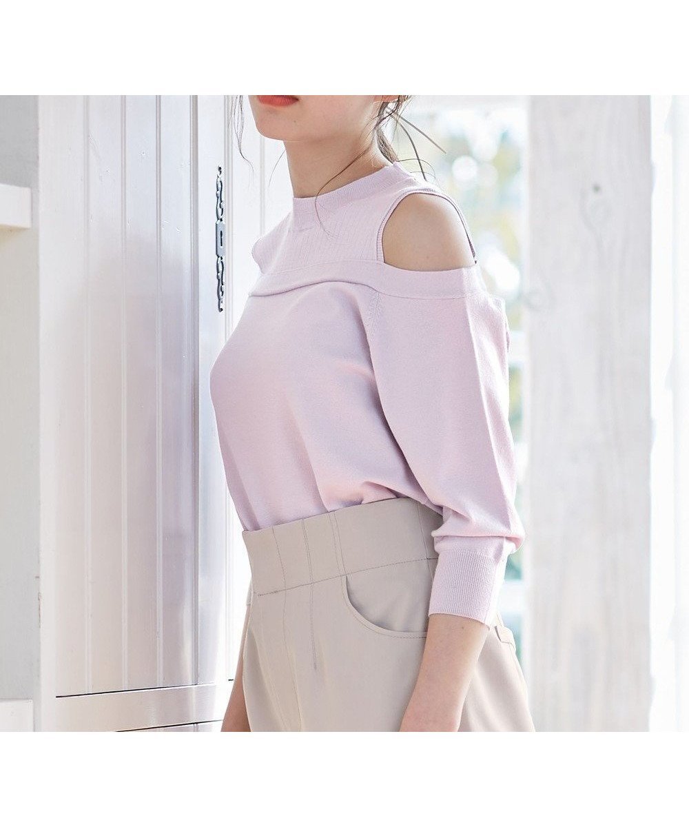 【フェルゥ/Feroux】の【洗える】カットオフショルダー ニット 人気、トレンドファッション・服の通販 founy(ファニー) 　ファッション　Fashion　レディースファッション　WOMEN　トップス・カットソー　Tops/Tshirt　ニット　Knit Tops　カットオフ　Cut Off　ショルダー　Shoulder　ストレッチ　Stretch　セーター　Sweater　トレンド　Trend　夏　Summer　春　Spring　S/S・春夏　Ss・Spring/Summer　洗える　Washable　 other-1|ID: prp329100004478267 ipo3291000000031850829
