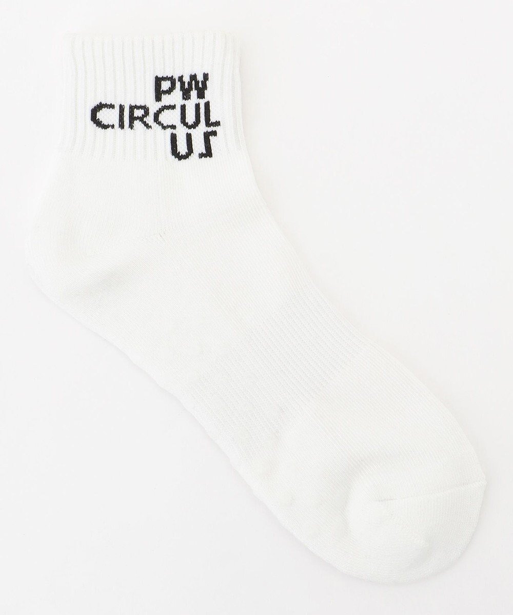【ピーダブリュサーキュラス/PW CIRCULUS / MEN】の【虫よけ加工】【MEN】ブランドロゴ ショートソックス インテリア・キッズ・メンズ・レディースファッション・服の通販 founy(ファニー) 　ファッション　Fashion　メンズファッション　MEN　シューズ・靴　Shoes/Men　クール　Cool　ショート　Short　ソックス　Socks　フィット　Fit　夏　Summer　ゴルフ　Golf　2025年　2025　2025春夏・S/S　Ss,Spring/Summer,2025　ホワイト系|ID: prp329100004479010 ipo3291000000032100767
