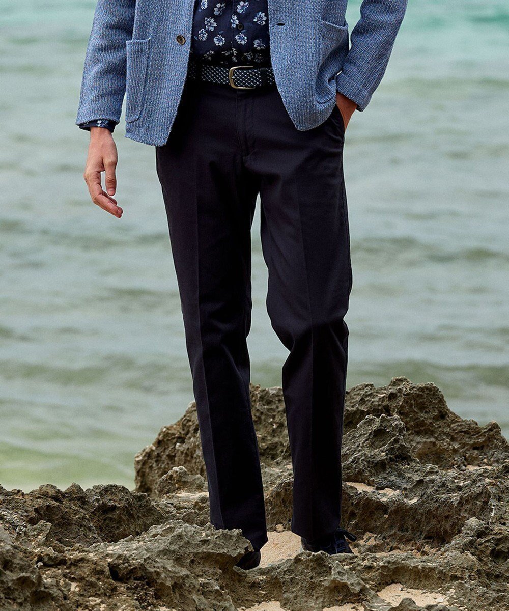 【ジョセフ アブード/JOSEPH ABBOUD / MEN】の【ウエストも伸びる!】オーガニックストレッチ パンツ インテリア・キッズ・メンズ・レディースファッション・服の通販 founy(ファニー) 　ファッション　Fashion　メンズファッション　MEN　ボトムス　Bottoms/Men　ヴィンテージ　Vintage　春　Spring　ジャケット　Jacket　定番　Standard　S/S・春夏　Ss・Spring/Summer　夏　Summer　ネイビー系|ID: prp329100004479032 ipo3291000000031729920