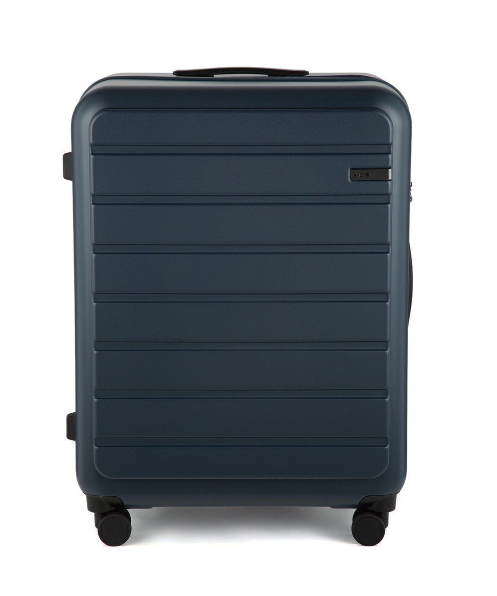 【エースバッグズアンドラゲッジ/ACE BAGS & LUGGAGE】のACE フレットボード スーツケース L 100L 05434 エース インテリア・キッズ・メンズ・レディースファッション・服の通販 founy(ファニー) 　ファッション　Fashion　レディースファッション　Fashion for Women　スーツ　Business Suits & Workwear　トラベル　Travel, Travel Gear　フェイクレザー　Faux Leather, PU Leather　フォルム　Silhouette, Form　ポケット　Pocket, Pocket Detail　おすすめ　Recommended / Our Picks　旅行　Travel　スーツケース キャリーケース　Suitcase / Carry Case　ネイビー|ID: prp329100004479044 ipo3291000000033687027