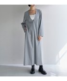 【アンフィーロ 自由区/UNFILO】の【洗える】ウールライク Vネックワンピース トップグレー|ID: prp329100004479360 ipo3291000000031989104