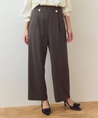 【フェルゥ/Feroux】の【洗える】ウエストタックワイドパンツ グレー系|ID: prp329100004480177 ipo3291000000031981305