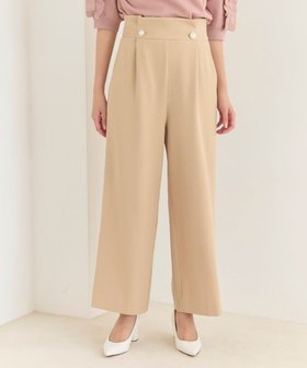 【フェルゥ/Feroux】の【洗える】ウエストタックワイドパンツ 人気、トレンドファッション・服の通販 founy(ファニー) ファッション Fashion レディースファッション Fashion for Women パンツ Pants & Trousers スマート Smart, Elegant フェミニン Feminine, Girly フラット Flat, Flat Shoes ワイド Wide, Wide Fit ワンポイント One Point, Statement Accent 洗える Machine Washable A/W・秋冬 Autumn/Winter |ID:prp329100004480177