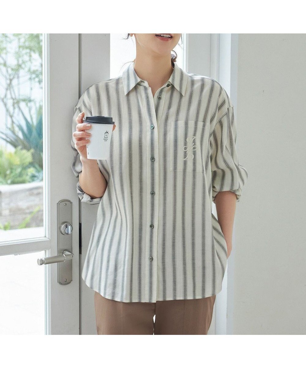 【自由区/JIYU-KU】の【洗える】テンセルリネンベーシック シャツ 人気、トレンドファッション・服の通販 founy(ファニー) 　ファッション　Fashion　レディースファッション　WOMEN　トップス・カットソー　Tops/Tshirt　シャツ/ブラウス　Shirts/Blouses　春　Spring　洗える　Washable　コンパクト　Compact　シンプル　Simple　ストライプ　Stripe　ドレープ　Drape　ドロップ　Drop　バランス　Balance　ポケット　Pocket　モチーフ　Motif　無地　Plain Color　リネン　Linen　S/S・春夏　Ss・Spring/Summer　夏　Summer　 other-1|ID: prp329100004480406 ipo3291000000031969734