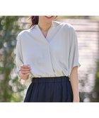【エニー/ANY】の【新色追加】スキッパーネック袖タックブラウス 人気、トレンドファッション・服の通販 founy(ファニー) ファッション Fashion レディースファッション Fashion for Women トップス・カットソー Cut & Sew Tops シャツ・ブラウス・オフィスカジュアル Elegant Blouses & Button-Ups スキッパー Skipper, Open Collar ストライプ Stripe, Striped Pattern デニム Denim, Jeans Material フェミニン Feminine, Girly 夏 Summer 春 Spring S/S・春夏 SS, Spring/Summer, Warm Season 無地 Plain, Solid Color thumbnail ライトグレー|ID: prp329100004480714 ipo3291000000033566425