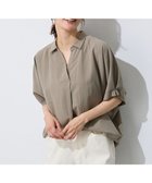 【エニー/ANY】の【新色追加】スキッパーネック袖タックブラウス 人気、トレンドファッション・服の通販 founy(ファニー) ファッション Fashion レディースファッション Fashion for Women トップス・カットソー Cut & Sew Tops シャツ・ブラウス・オフィスカジュアル Elegant Blouses & Button-Ups スキッパー Skipper, Open Collar ストライプ Stripe, Striped Pattern デニム Denim, Jeans Material フェミニン Feminine, Girly 夏 Summer 春 Spring S/S・春夏 SS, Spring/Summer, Warm Season 無地 Plain, Solid Color thumbnail カーキ|ID: prp329100004480714 ipo3291000000033566434