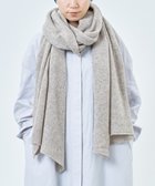 【アンドウール/AND WOOL】の〈上質な素材と手仕事から生まれた優しいニット〉カシミヤ100%の大判ストール ベージュ|ID: prp329100004480747 ipo3291000000031875222