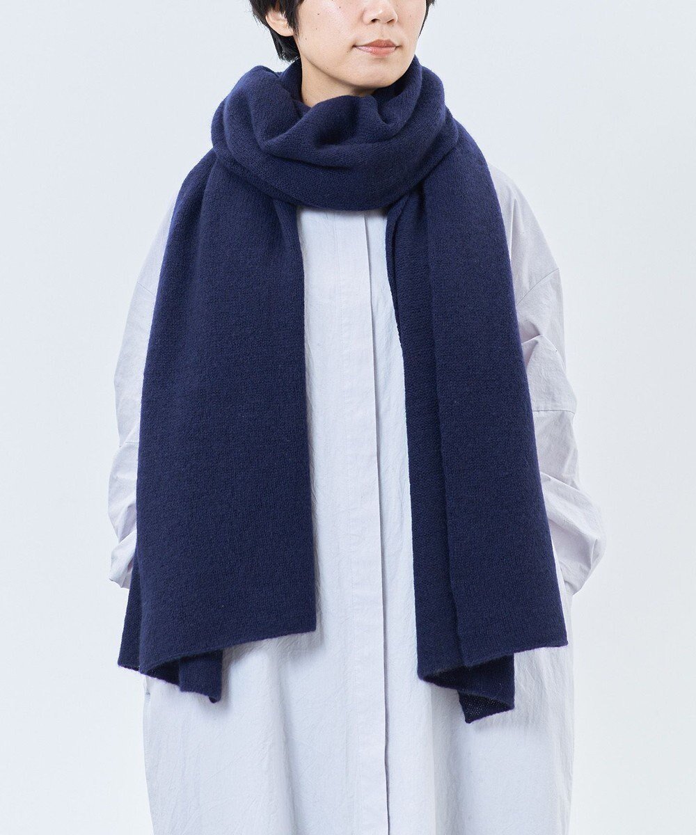 【アンドウール/AND WOOL】の〈上質な素材と手仕事から生まれた優しいニット〉カシミヤ100%の大判ストール インテリア・キッズ・メンズ・レディースファッション・服の通販 founy(ファニー) 　ファッション　Fashion　レディースファッション　WOMEN　カシミヤ　Cashmere　キャンバス　Canvas　ショール　Shawl　ストール　Stall　手編み　Hand Knitting　ベーシック　Basic　A/W・秋冬　Aw・Autumn/Winter・Fw・Fall-Winter　ギフト プレゼント　Gift Present　ネイビー|ID: prp329100004480747 ipo3291000000031875228