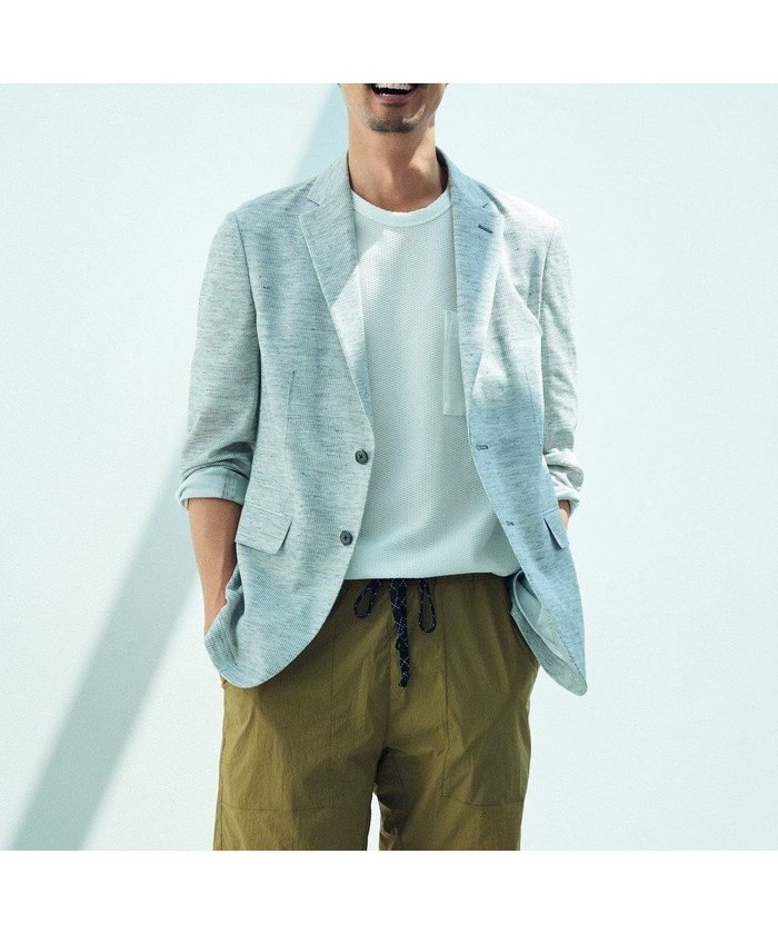 【ジョセフ アブード/JOSEPH ABBOUD / MEN】の【洗える・軽量・ストレッチ・速乾】ノルマンディーリネントップ ジャージー ジャケット インテリア・キッズ・メンズ・レディースファッション・服の通販 founy(ファニー) https://founy.com/ ファッション Fashion メンズファッション Fashion for Men アウター Men's Coats Outerwear テーラードジャケット Tailored Jackets & Blazers 春 Spring 洗える Machine Washable 軽量 Lightweight, Ultra Light シンプル Simple, Minimal ジャケット Jacket, Outerwear ストライプ Stripe, Striped Pattern ストレッチ Stretch, Stretchy Fabric スラックス Slacks, Dress Pants デニム Denim, Jeans Material フランス France, French メランジ Melange, Mixed Yarn リネン Linen, Linen Fabric S/S・春夏 SS, Spring/Summer, Warm Season 夏 Summer 旅行 Travel ビジネス 仕事 通勤 Business / Work / Commuting |ID: prp329100004480761 ipo3291000000033603611