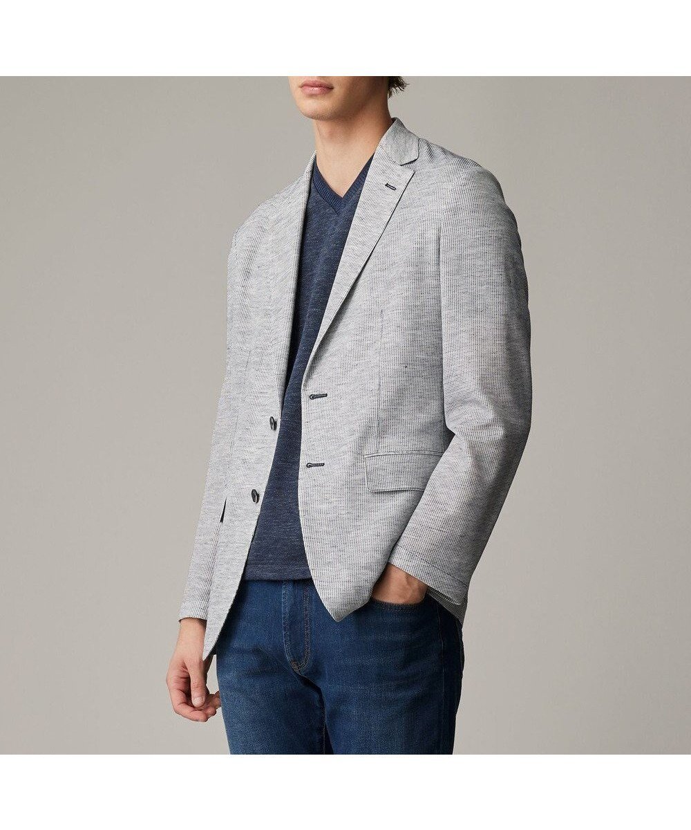 【ジョセフ アブード/JOSEPH ABBOUD / MEN】の【洗える・軽量・ストレッチ・速乾】ノルマンディーリネントップ ジャージー ジャケット インテリア・キッズ・メンズ・レディースファッション・服の通販 founy(ファニー) 　ファッション　Fashion　メンズファッション　Fashion for Men　アウター　Men's Coats Outerwear　テーラードジャケット　Tailored Jackets & Blazers　春　Spring　洗える　Machine Washable　軽量　Lightweight, Ultra Light　シンプル　Simple, Minimal　ジャケット　Jacket, Outerwear　ストライプ　Stripe, Striped Pattern　ストレッチ　Stretch, Stretchy Fabric　スラックス　Slacks, Dress Pants　デニム　Denim, Jeans Material　フランス　France, French　メランジ　Melange, Mixed Yarn　リネン　Linen, Linen Fabric　S/S・春夏　SS, Spring/Summer, Warm Season　夏　Summer　旅行　Travel　ビジネス 仕事 通勤　Business / Work / Commuting　サックスブルー系|ID: prp329100004480761 ipo3291000000033603613