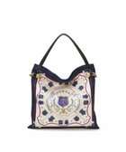 【トプカピ/TOPKAPI】の【TREASURE TOPKAPI】マイルドサテン スカーフ柄 トートバッグ ネイビー|ID: prp329100004480812 ipo3291000000031988553