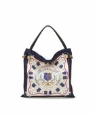 【トプカピ/TOPKAPI】の【TREASURE TOPKAPI】マイルドサテン スカーフ柄 トートバッグ ネイビー|ID: prp329100004480812 ipo3291000000032563163