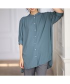 【エニィファム/any FAM】の【洗濯機可】バックプリーツシャツ 人気、トレンドファッション・服の通販 founy(ファニー) ファッション Fashion レディースファッション Fashion for Women トップス・カットソー Cut & Sew Tops シャツ・ブラウス・オフィスカジュアル Elegant Blouses & Button-Ups プリーツ Pleats, Pleated エレガント 上品 Elegant 洗える Machine Washable A/W・秋冬 Autumn/Winter 羽織 Haori, Light Jacket thumbnail ブルーグリーン|ID: prp329100004480853 ipo3291000000033483145