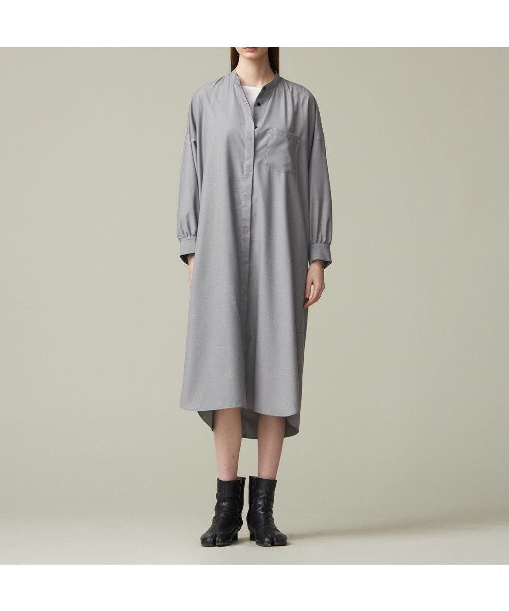 【ジェイプレスヨークストリート/J.PRESS YORK STREET】の【WOMEN】バックドレープ シャツワンピース インテリア・キッズ・メンズ・レディースファッション・服の通販 founy(ファニー) 　ファッション　Fashion　レディースファッション　WOMEN　ワンピース　Dress　シャツワンピース　Shirt Dresses　おすすめ　Recommend　カーディガン　Cardigan　スタンダード　Standard　ツイル　Twill　ドレープ　Drape　夏　Summer　春　Spring　S/S・春夏　Ss・Spring/Summer　羽織　Haori　ライトグレー系|ID: prp329100004480891 ipo3291000000031837733