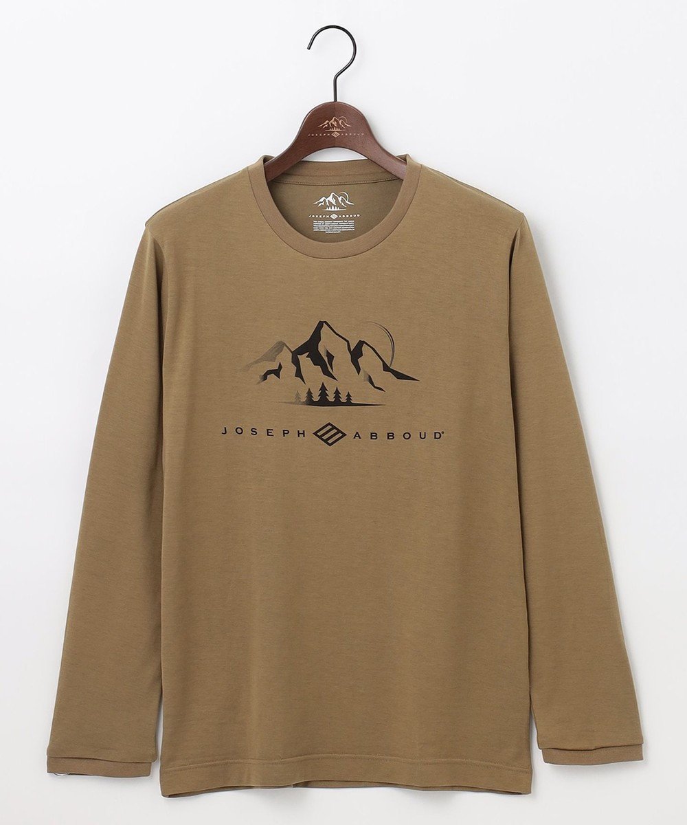 【ジョセフ アブード マウンテン/JOSEPH ABBOUD MOUNTAIN】のロゴ Tシャツ インテリア・キッズ・メンズ・レディースファッション・服の通販 founy(ファニー) 　ファッション　Fashion　レディースファッション　Fashion for Women　トップス・カットソー　Cut & Sew Tops　シャツ・ブラウス・オフィスカジュアル　Elegant Blouses & Button-Ups　ロングTシャツ・Tシャツ　Longline T-Shirts & Tees　カットソー・ベーシックTシャツ　Cut-and-Sewn Tops / Stretch Tees & Basics　カットソー　Cut and Sewn Top　プリント　Print, Printed Pattern　A/W・秋冬　Autumn/Winter　キャメル系|ID: prp329100004480898 ipo3291000000033708271