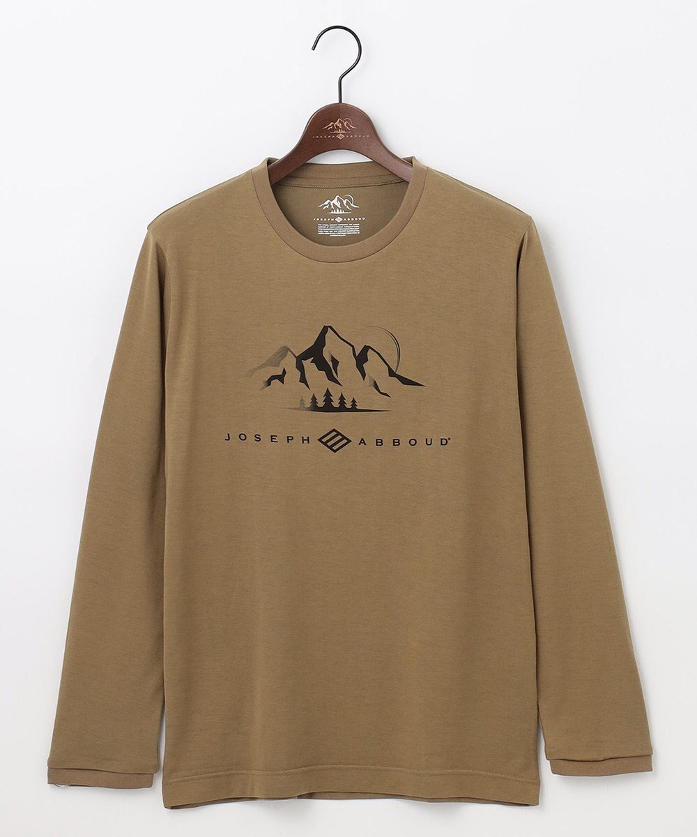 【ジョセフ アブード マウンテン/JOSEPH ABBOUD MOUNTAIN】のロゴ Tシャツ インテリア・キッズ・メンズ・レディースファッション・服の通販 founy(ファニー)  ファッション Fashion レディースファッション Fashion for Women トップス・カットソー Cut & Sew Tops シャツ・ブラウス・オフィスカジュアル Elegant Blouses & Button-Ups ロングTシャツ・Tシャツ Longline T-Shirts & Tees カットソー・ベーシックTシャツ Cut-and-Sewn Tops / Stretch Tees & Basics カットソー Cut and Sewn Top プリント Print, Printed Pattern A/W・秋冬 Autumn/Winter キャメル系|ID: prp329100004480898 ipo3291000000034177429