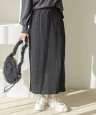 【エニィ スィス/any SiS】の【洗える】カットジャカードナロー スカート ブラック|ID: prp329100004480927 ipo3291000000034296225