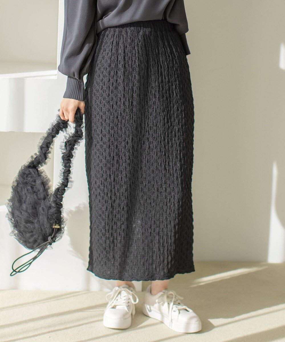 【エニィ スィス/any SiS】の【洗える】カットジャカードナロー スカート インテリア・キッズ・メンズ・レディースファッション・服の通販 founy(ファニー) ファッション Fashion レディースファッション Fashion for Women スカート Skirts ウォッシャブル Machine Washable シンプル Simple, Minimal ジャカード/ジャガード Jacquard, Woven Pattern スリット Slit, Slit Detail 夏 Summer 新作・新入荷 New Arrivals / New In 春 Spring S/S・春夏 SS, Spring/Summer, Warm Season 洗える Machine Washable ブラック|ID: prp329100004480927 ipo3291000000034296225