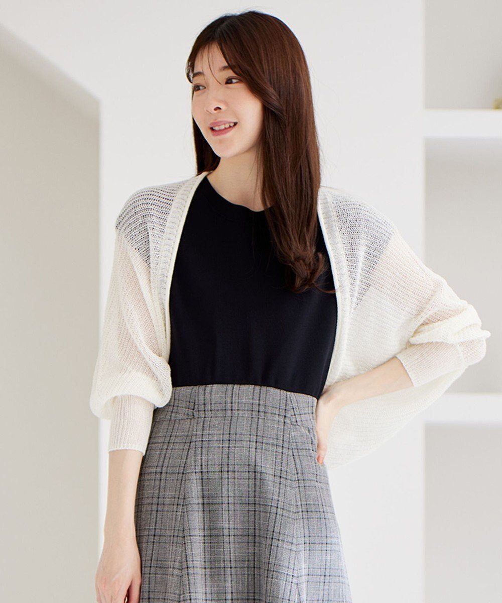 【エニィ スィス/any SiS】の【洗える】ボレロ カーディガン インテリア・キッズ・メンズ・レディースファッション・服の通販 founy(ファニー) 　ファッション　Fashion　レディースファッション　Ladies' Fashion Online　トップス・カットソー　Tops/Tshirt　カーディガン　Cardigans　おすすめ　Recommend　アクリル　Acrylic　カーディガン　Cardigan　ドレープ　Drape　ノースリーブ　No Sleeve　バランス　Balance　ボレロ　Bolero　リネン　Linen　再入荷　Restock/Back In Stock/Re Arrival　夏　Summer　春　Spring　S/S・春夏　Ss・Spring/Summer　洗える　Washable　羽織　Haori　アイボリー|ID: prp329100004480982 ipo3291000000032650067