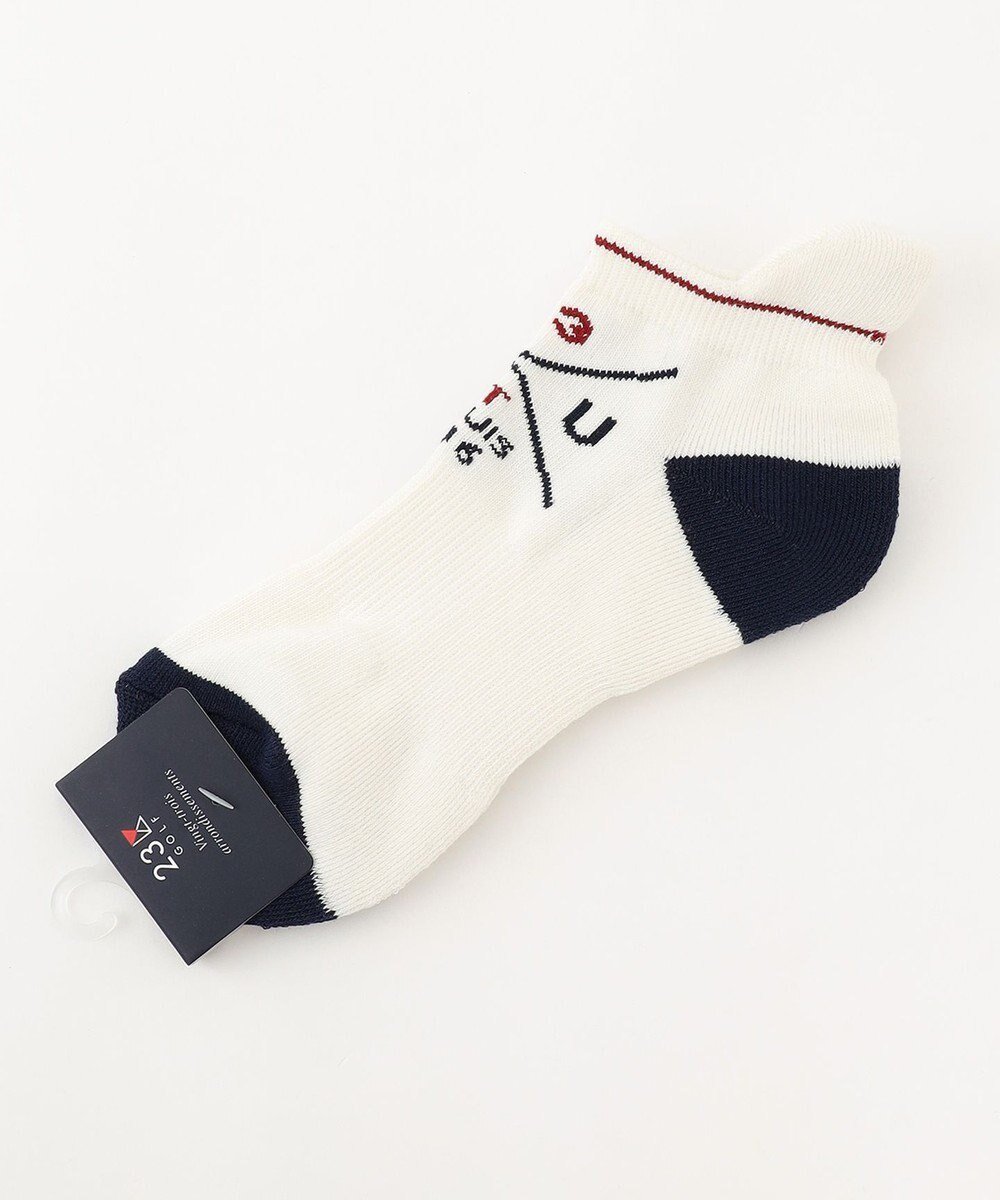 【23区 ゴルフ/NIJYUSANKU GOLF】の【WOMEN】アンクルソックス インテリア・キッズ・メンズ・レディースファッション・服の通販 founy(ファニー) 　ファッション　Fashion　レディースファッション　WOMEN　ソックス　Socks　レッグウェア　Legwear　アンクル　Uncle　ソックス　Socks　ベーシック　Basic　モチーフ　Motif　ラウンド　Round　ホワイト系|ID: prp329100004481165 ipo3291000000031591946