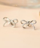 【ティアクラッセ/Tiaclasse】の【金属アレルギー対応】ひねりリボンピアス シルバー|ID: prp329100004481186 ipo3291000000032580858