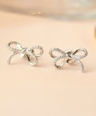 【ティアクラッセ/Tiaclasse】の【金属アレルギー対応】ひねりリボンピアス シルバー|ID: prp329100004481186 ipo3291000000035731965