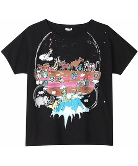 【ツモリチサト スリープ/tsumori chisato SLEEP】のツモリチサト トップス ルームウエア 4分袖 綿100%(本体) 天竺素材 レディース UTT147 /ワコール 人気、トレンドファッション・服の通販 founy(ファニー) ファッション Fashion レディースファッション Fashion for Women トップス・カットソー Cut & Sew Tops ハンド Hand, Handmade パジャマ Pajamas, Sleepwear プリント Print, Printed Pattern |ID:prp329100004481283