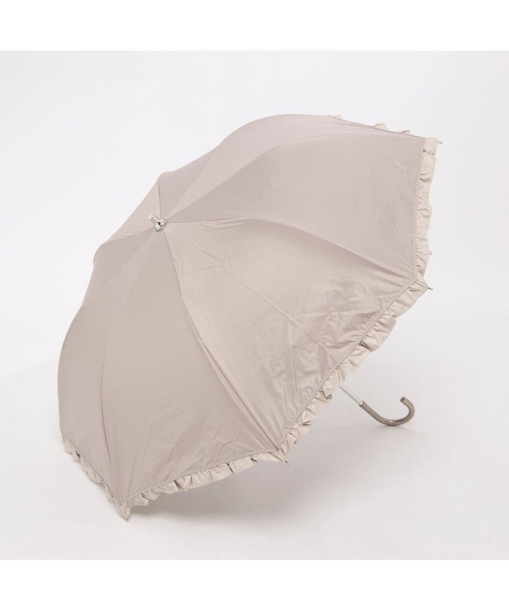 【アンビリオン/UNBILLION】のカシュネ cachenez / 【晴雨兼用】【日傘】UV カット率99%以上 PUバイカラーフリルトップレス折りたたみ傘 インテリア・キッズ・メンズ・レディースファッション・服の通販 founy(ファニー) 　ファッション　Fashion　レディースファッション　WOMEN　傘 / レイングッズ　Umbrellas/Rainwear　アクセサリー　Accessories　傘　Umbrella　スカーフ　Scarf　ハンド　Hand　帽子　Hat　日傘　Parasol　モチーフ　Motif　再入荷　Restock/Back In Stock/Re Arrival　ダークベージュ|ID: prp329100004481297 ipo3291000000031832964