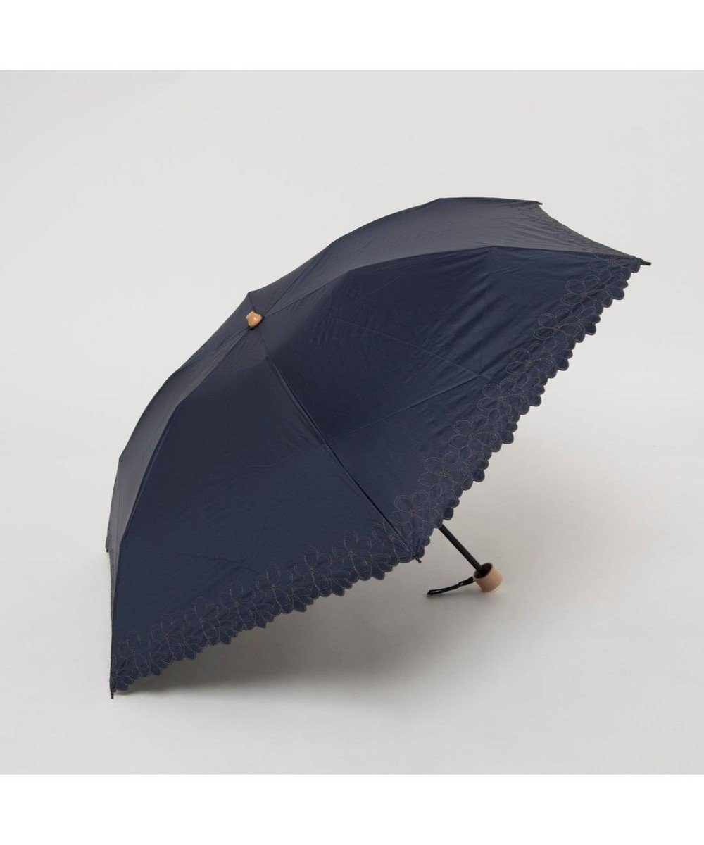 【アンビリオン/UNBILLION】のカシュネ cachenez / 【晴雨兼用】【日傘】UV カット率99%以上 PU軽量フラワー刺繍ミニ折りたたみ傘 インテリア・キッズ・メンズ・レディースファッション・服の通販 founy(ファニー) 　ファッション　Fashion　レディースファッション　WOMEN　傘 / レイングッズ　Umbrellas/Rainwear　アクセサリー　Accessories　コンパクト　Compact　傘　Umbrella　軽量　Lightweight　スカーフ　Scarf　ハンド　Hand　フェミニン　Feminine　フラワー　Flower　帽子　Hat　日傘　Parasol　モチーフ　Motif　再入荷　Restock/Back In Stock/Re Arrival　ネイビー|ID: prp329100004481314 ipo3291000000032264649