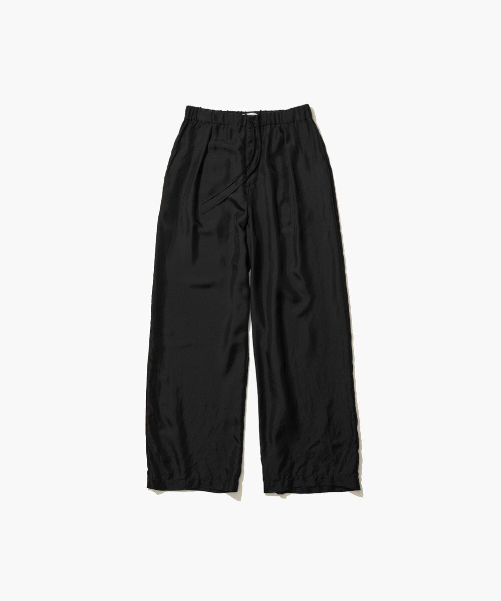 【エイトン/ATON】のNATURAL DYED SILK TWILL イージーワイドパンツ インテリア・キッズ・メンズ・レディースファッション・服の通販 founy(ファニー) 　ファッション　Fashion　レディースファッション　WOMEN　パンツ　Pants　春　Spring　シルク　Silk　ストレート　Straight　ワイド　Wide　S/S・春夏　Ss・Spring/Summer　再入荷　Restock/Back In Stock/Re Arrival　夏　Summer　BLACK|ID: prp329100004481370 ipo3291000000031592910