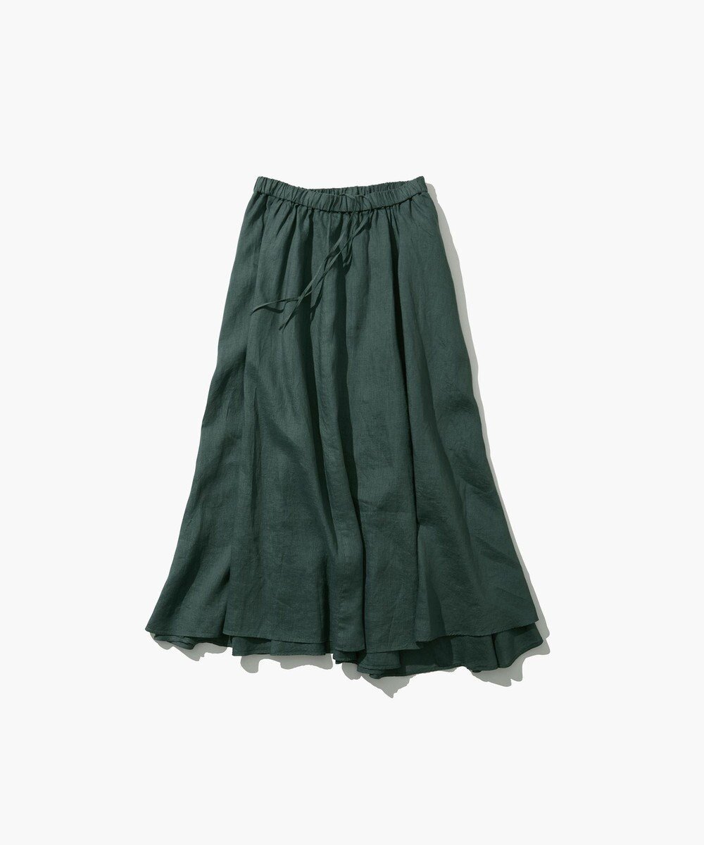 【エイトン/ATON】のNATURAL DYED LINEN LAWN ギャザースカート インテリア・キッズ・メンズ・レディースファッション・服の通販 founy(ファニー) 　ファッション　Fashion　レディースファッション　Ladies' Fashion Online　スカート　Skirt　春　Spring　ギャザー　Gather　サテン　Satin　ドレス　Dress　ドレープ　Drape　マキシ　Maxi　リネン　Linen　リラックス　Relax　S/S・春夏　Ss・Spring/Summer　夏　Summer　GREEN|ID: prp329100004481373 ipo3291000000032062713