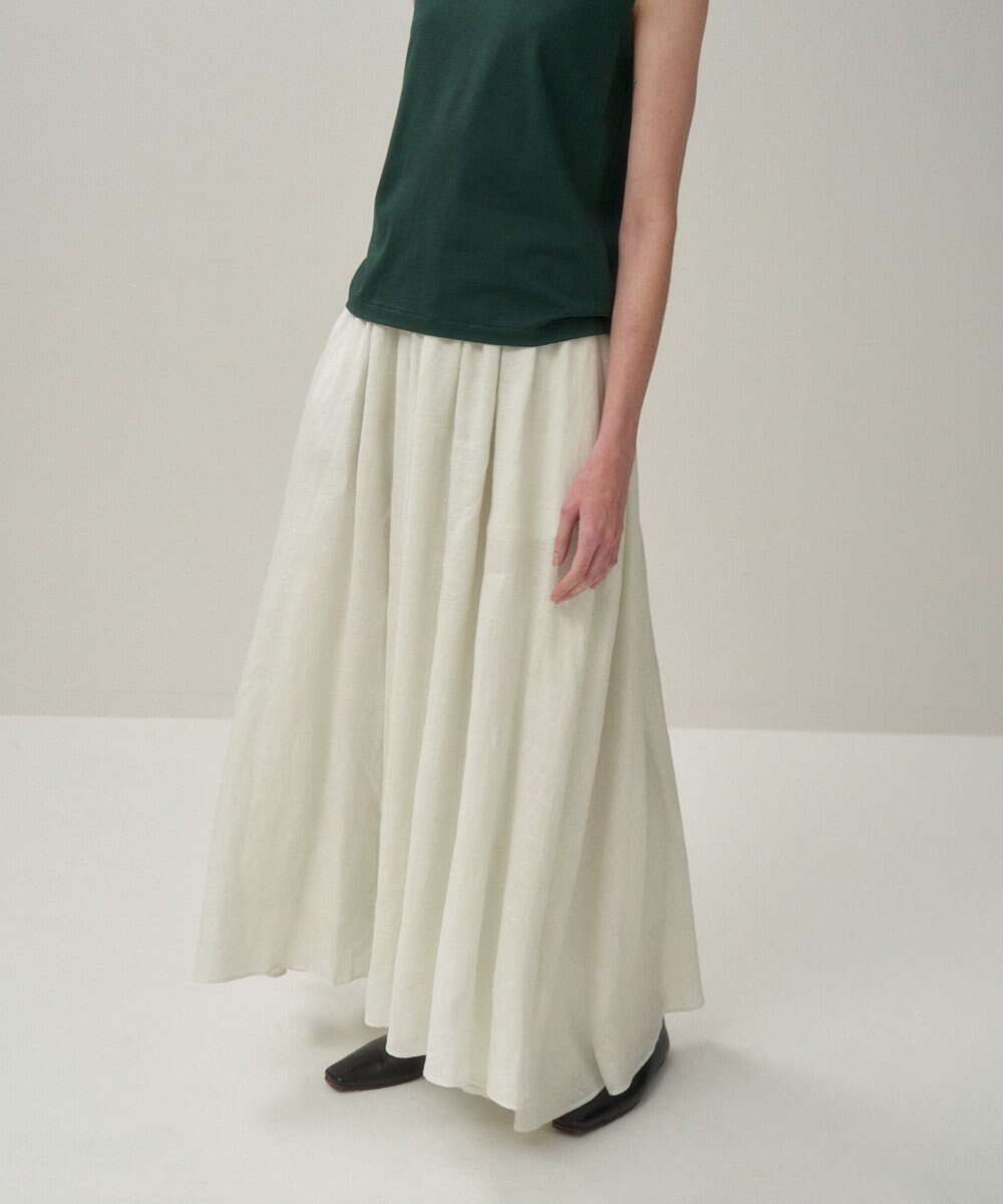 【エイトン/ATON】のNATURAL DYED LINEN LAWN ギャザースカート インテリア・キッズ・メンズ・レディースファッション・服の通販 founy(ファニー) 　ファッション　Fashion　レディースファッション　Ladies' Fashion Online　スカート　Skirt　春　Spring　ギャザー　Gather　サテン　Satin　ドレス　Dress　ドレープ　Drape　マキシ　Maxi　リネン　Linen　リラックス　Relax　S/S・春夏　Ss・Spring/Summer　夏　Summer　MINT|ID: prp329100004481373 ipo3291000000032062715
