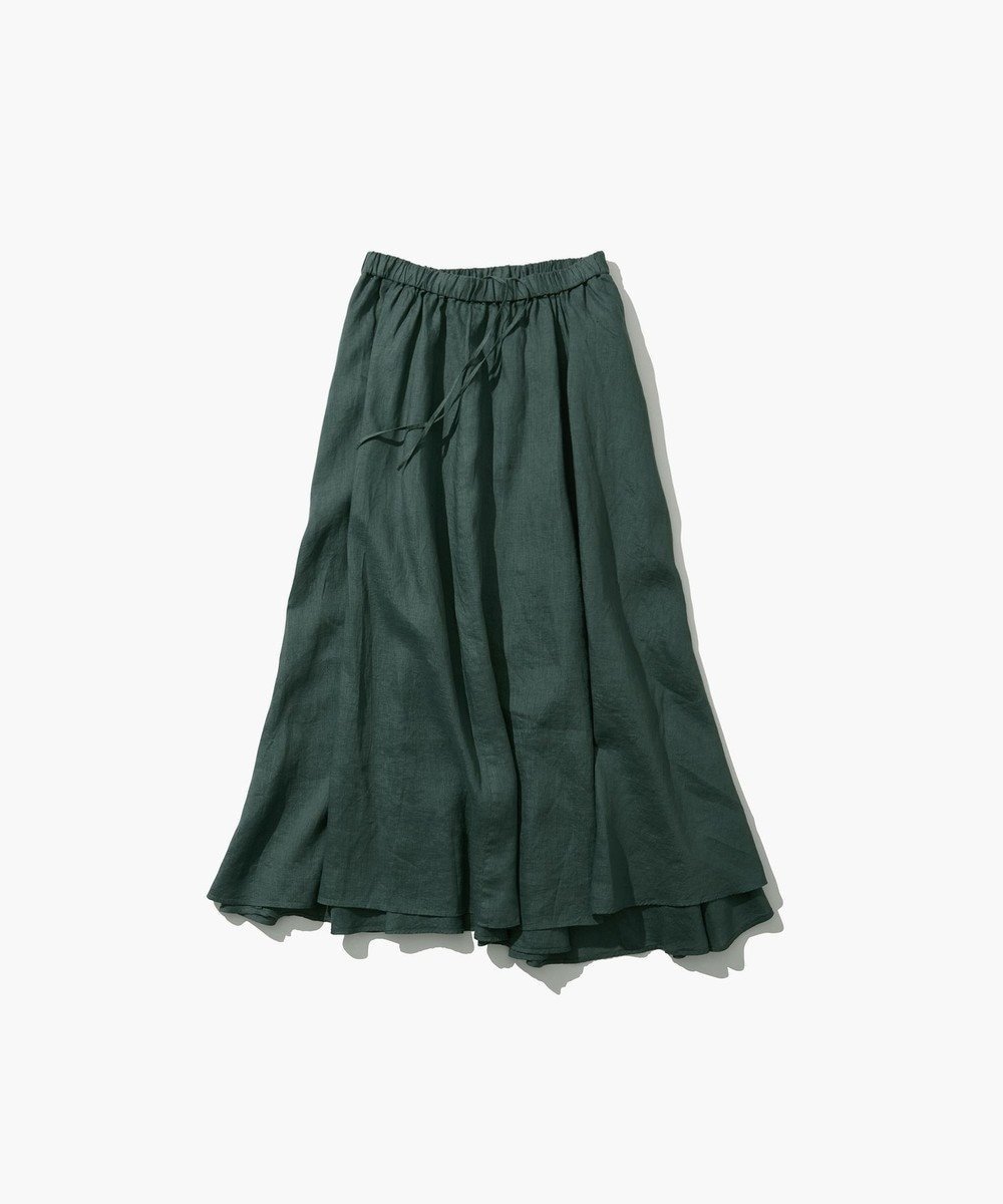 【エイトン/ATON】のNATURAL DYED LINEN LAWN ギャザースカート インテリア・キッズ・メンズ・レディースファッション・服の通販 founy(ファニー) 　ファッション　Fashion　レディースファッション　Fashion for Women　スカート　Skirts　春　Spring　ギャザー　Gathered, Ruffled　サテン　Satin, Glossy Fabric　ドレス　Dress, One-Piece　ドレープ　Drape, Draping Fabric　マキシ　Maxi, Full Length　リネン　Linen, Linen Fabric　リラックス　Relax, Relaxed Fit　S/S・春夏　SS, Spring/Summer, Warm Season　夏　Summer　GREEN|ID: prp329100004481373 ipo3291000000032991337