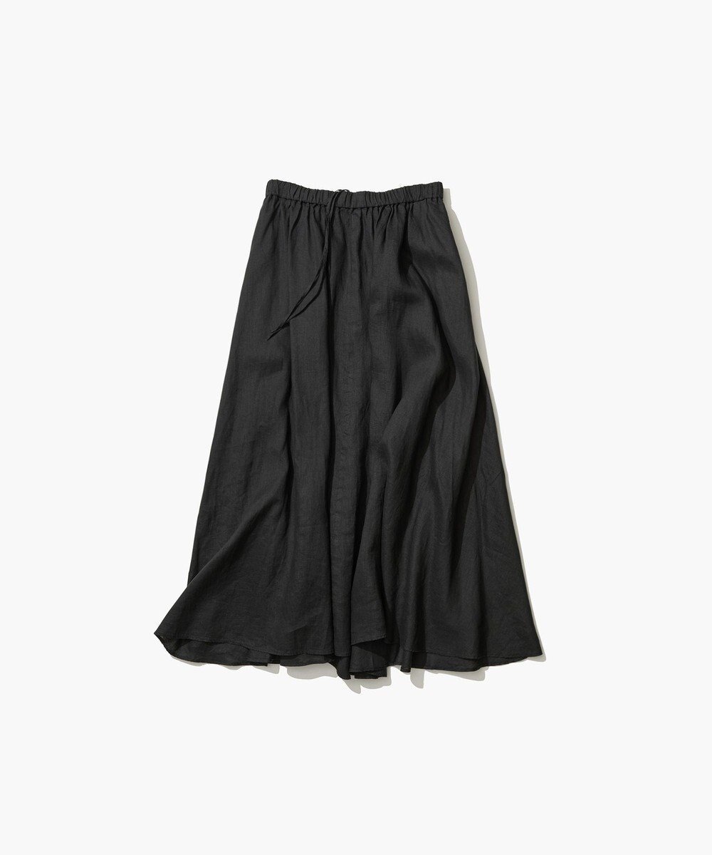 【エイトン/ATON】のNATURAL DYED LINEN LAWN ギャザースカート インテリア・キッズ・メンズ・レディースファッション・服の通販 founy(ファニー) 　ファッション　Fashion　レディースファッション　Fashion for Women　スカート　Skirts　春　Spring　ギャザー　Gathered, Ruffled　サテン　Satin, Glossy Fabric　ドレス　Dress, One-Piece　ドレープ　Drape, Draping Fabric　マキシ　Maxi, Full Length　リネン　Linen, Linen Fabric　リラックス　Relax, Relaxed Fit　S/S・春夏　SS, Spring/Summer, Warm Season　夏　Summer　BLACK|ID: prp329100004481373 ipo3291000000032991338