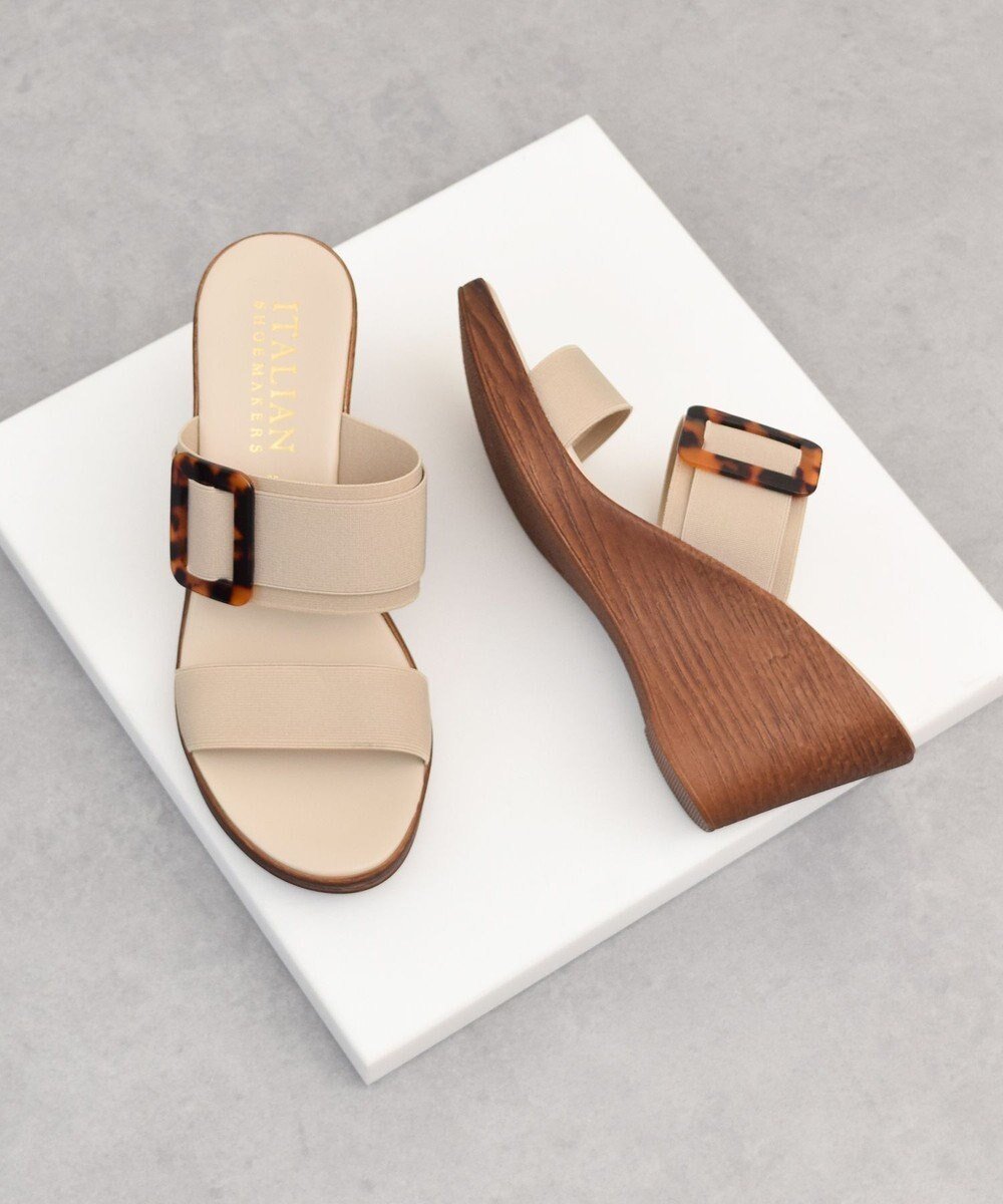 【インター ショシュール/INTER-CHAUSSURES】の【ITALIAN SHOEMAKERS】べっ甲風バックルサンダル インテリア・キッズ・メンズ・レディースファッション・服の通販 founy(ファニー) 　ファッション　Fashion　レディースファッション　Ladies' Fashion Online　バッグ　Bag　おすすめ　Recommend　イタリア　Italy　サンダル　Sandals　シューズ　Shoes　リラックス　Relax　人気　Popularity　再入荷　Restock/Back In Stock/Re Arrival　夏　Summer　春　Spring　S/S・春夏　Ss・Spring/Summer　ベージュ|ID: prp329100004481410 ipo3291000000032417230