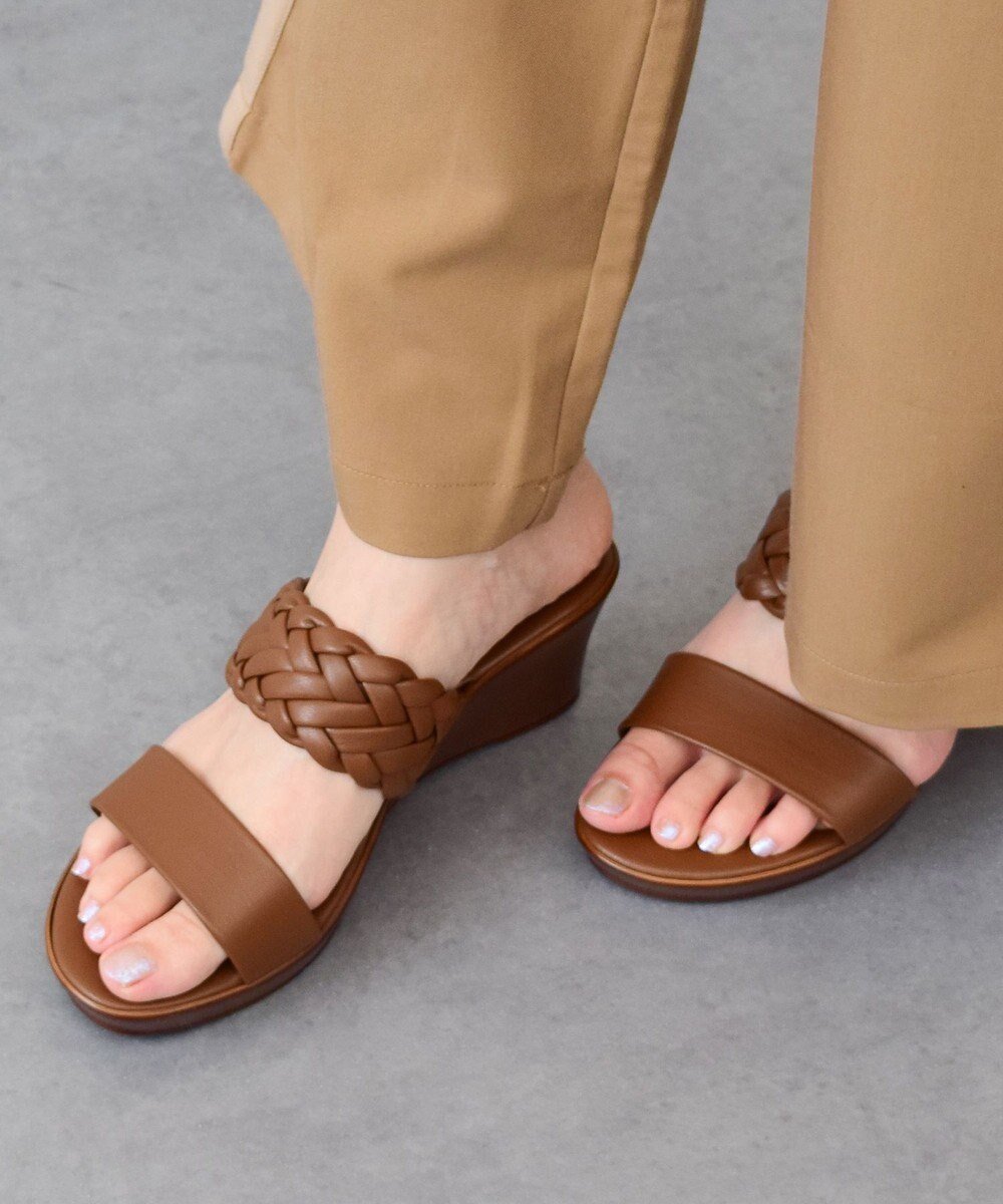 【インター ショシュール/INTER-CHAUSSURES】の【ITALIAN SHOEMAKERS】イントレチャートウェッジヒールサンダル インテリア・キッズ・メンズ・レディースファッション・服の通販 founy(ファニー) 　ファッション　Fashion　レディースファッション　Ladies' Fashion Online　おすすめ　Recommend　イタリア　Italy　インソール　Insole　クッション　Cushion　サンダル　Sandals　シューズ　Shoes　リラックス　Relax　人気　Popularity　夏　Summer　春　Spring　S/S・春夏　Ss・Spring/Summer　ブラウン|ID: prp329100004481419 ipo3291000000032584120