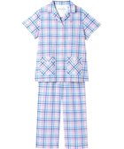 【ツモリチサト スリープ/tsumori chisato SLEEP】のツモリチサト パジャマ 4分袖 9分丈 綿混(本体) ローン素材 レディース UDT155 /ワコール サックス|ID: prp329100004481445 ipo3291000000031833408